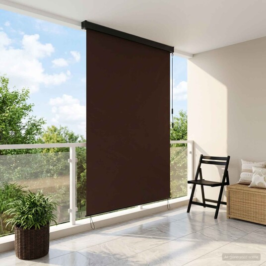 vidaXL Rullegardin Brun 60 x 250 cm Stoff og Aluminium vidaXL Rullegardin Brun 60 x 250 cm Stoff og Aluminium