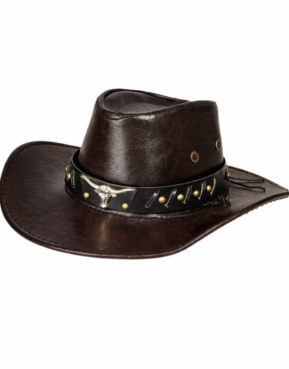 Joker Brun Cowboyhatt med Okse Emblem 96346