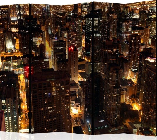 Room Divider - City by night - Chicago II 225x172 - Artgeist sp. z o. o.