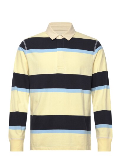 GANT Blocked Stripe Rugger   Yellow   L