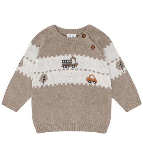 Hust And Claire Hust & Claire Pilou strikket genser til barn sand melange 92