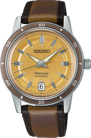 Seiko Herreklokke SRPL75J1 Presage Gul/Lær Ø34 mm Seiko Herreklokke SRPL75J1 Presage Gul/Lær Ø34 mm