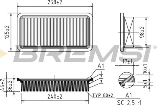 Luftfilter BREMSI FA1364