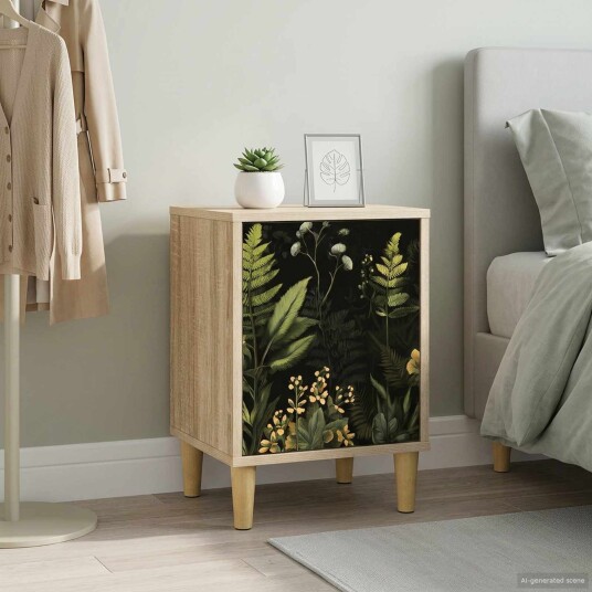 vidaXL Nattbordskap RHENEN Sonoma eik 36 x 33 x 50 cm Konstruert tre