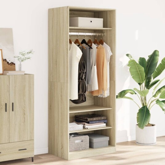  Garderobe sonoma eik 80x50x200 cm konstruert tre 8721158340405