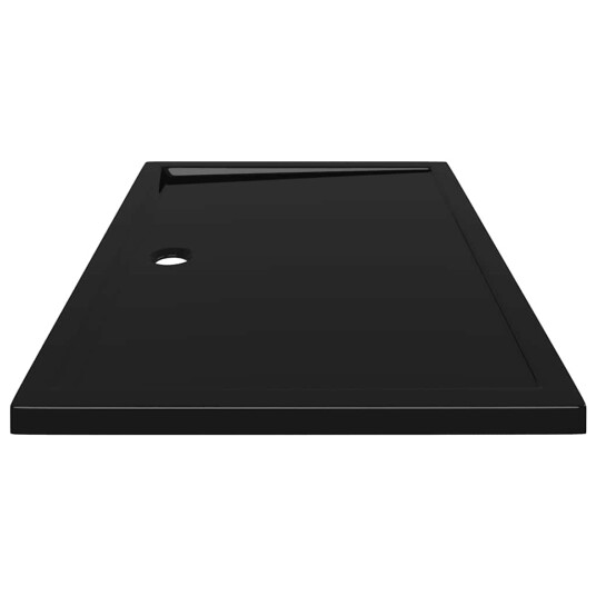 vidaXL Rektangulært dusjbrett ABS svart 80x120 cm
