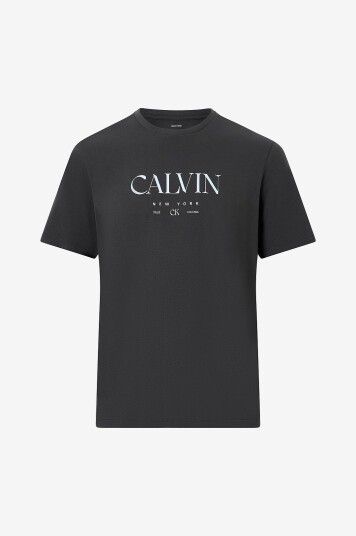 Calvin Klein - T-skjorte SS 20s LN Calvin Graphic - Svart