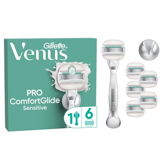 Venus   Gillette Venus Pro ComfortGlide Sensitive Barberhøvel   Green/White