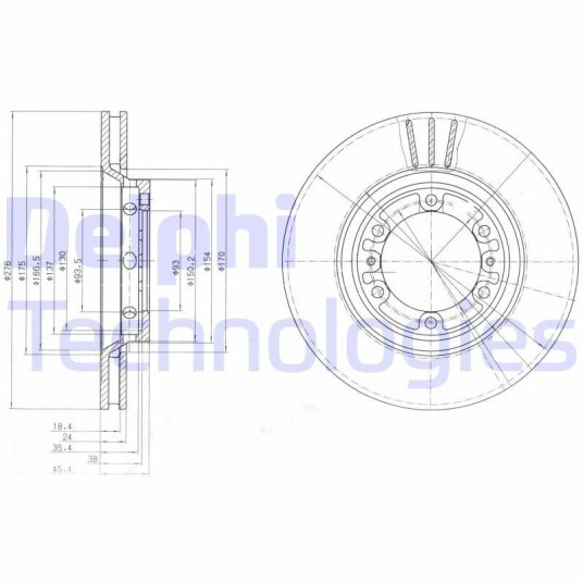 Bremseskive DELPHI BG4132