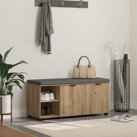 vidaXL Gangbenk Artisan Eik 100 x 38 x 46 cm vidaXL Gangbenk Artisan Eik 100 x 38 x 46 cm