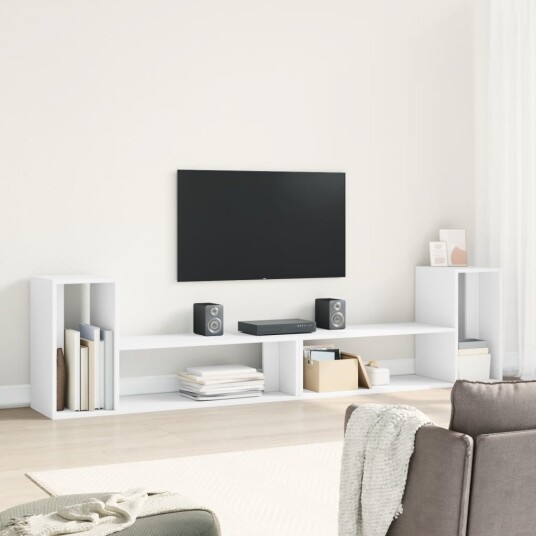 TV-benker 2 stk hvit 100x30x50 cm konstruert tre 8721012496958 TV-benker 2 stk hvit 100x30x50 cm konstruert tre 8721012496958