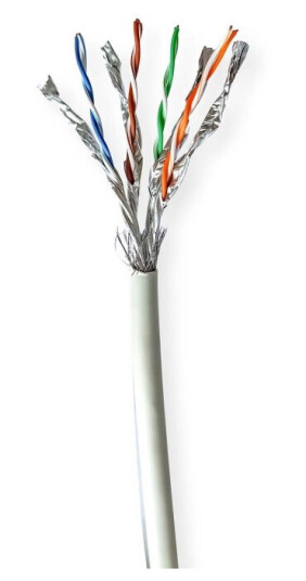 Nedis CAT7 Nettverkskabel 100 m S/FTP Innendørs Grå - Solid Fast Kobber Nedis CAT7 Nettverkskabel 100 m S/FTP Innendørs Grå - Solid Fast Kobber