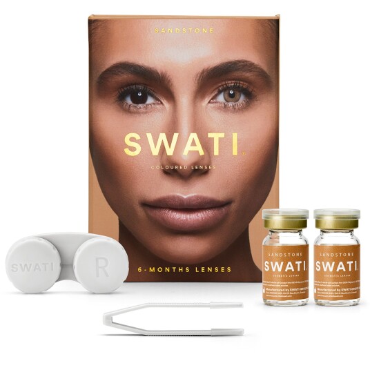 Swati Coloured Lenses Sandstone 6 Months 1 par Kosmetiske Linser