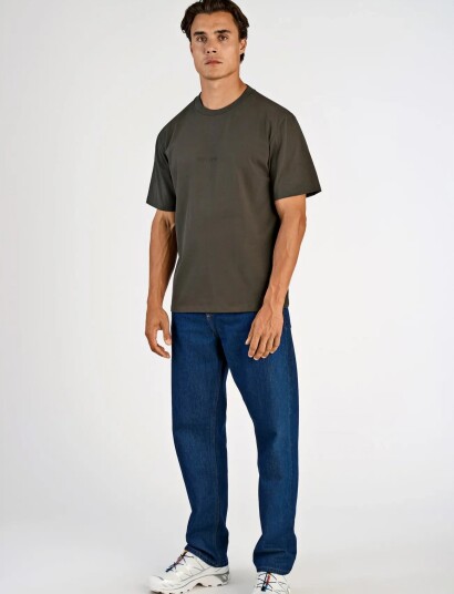 Lindbergh Oversized Brand Carrier Tee S/S Brown S