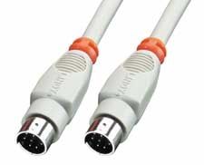 LINDY 8 Pin Mini DIN Cable 2 m printer cable Grey Factory Sealed LINDY 8 Pin Mini DIN Cable 2 m printer cable Grey Factory Sealed