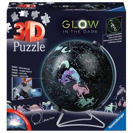 Ravensburger 3D Glow Dark Starglobe 180p 3D Puslespill