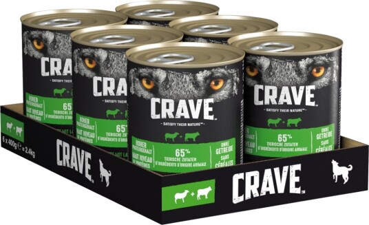 Crave Våtfôr Adult Og Lam Okse 6 X 400 G