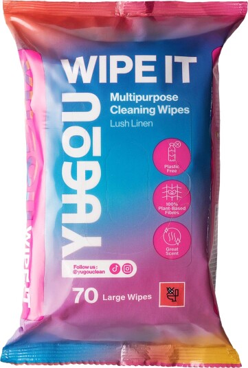 YUGOU WIPE IT Multipurpose Cleaning Wipes Lush Linen 70 stk