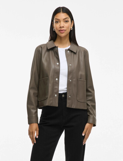 Vila Vihellium Short Jacket - Noos - Brown - 40 Vila Vihellium Short Jacket - Noos - Brown - 40