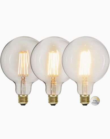 Star Trading LED-pære G125 3-trinns klikk dimmer 6,5W 2100K E27 1687394-01-0 1699367-01-0