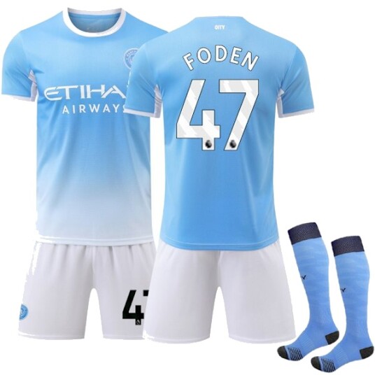 26-27 Manchester City Hjemme Barn Voksen Fotballtrøye Nr.47 FODEN