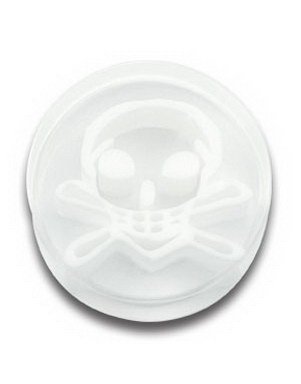 Utgått White Skull Akryl Piercing Plugg Strl 18 mm