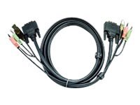 Aten 2L-7D02ud - Video- / Usb / Audio-Kabel - Usb, Mini-Phone Stereo 3.5 Mm, Dvi-D (Hann) Til Mini-Phone Stereo 3.5 Mm, Usb-Type B, Dvi-D (Hann) - 1.8 M Aten 2L-7D02ud - Video- / Usb / Audio-Kabel - Usb, Mini-Phone Stereo 3.5 Mm, Dvi-D (Hann) Til Mini-Phone Stereo 3.5 Mm, Usb-Type B, Dvi-D (Hann) - 1.8 M