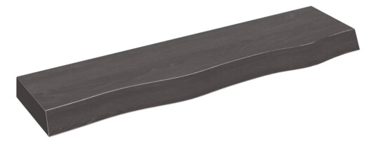vidaXL Vegghylle m?rkegr? 80x20x6 cm behandlet heltre eik