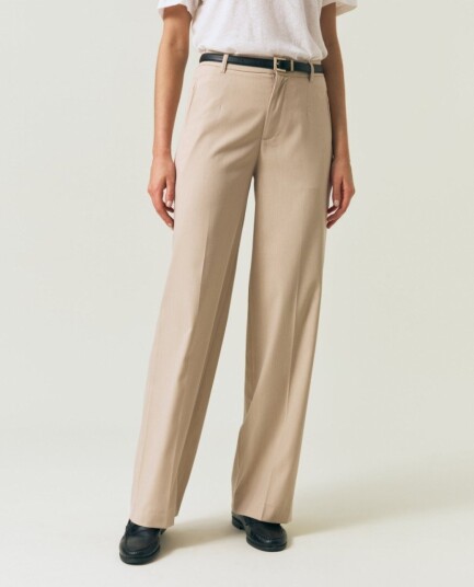 Lexington Clothing Tailored Wide Pants - Beige - M