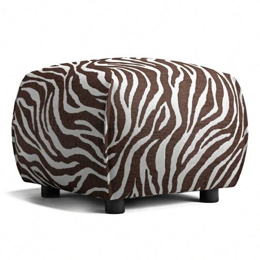 Decotique Le Petite Puff Zebra Brun / Hvit Decotique Le Petite Puff Zebra Brun / Hvit