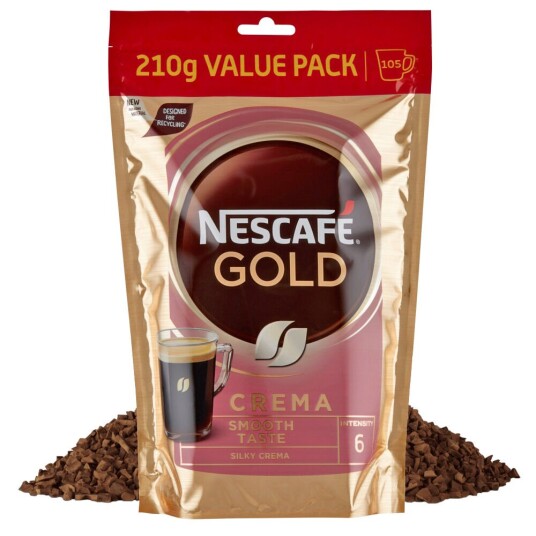 Nescafé Gold Crema - 210 g. pulverkaffe Nescafé Gold Crema - 210 g. pulverkaffe