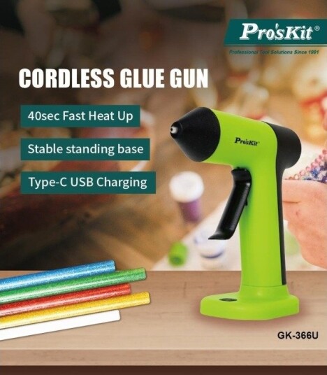 Pros Kit Trådløs Varmlimpistol Pro"Skit Gk-366U, 2000 mah, 15 w, Ø7 mm Limstaver Pros Kit Trådløs Varmlimpistol Pro"Skit Gk-366U, 2000 mah, 15 w, Ø7 mm Limstaver
