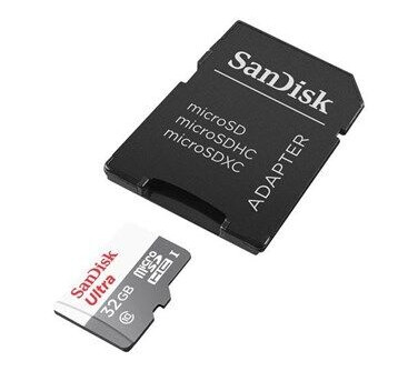 SanDisk Ultra Lite microSD/SD-card - 100/10MB - 32GB