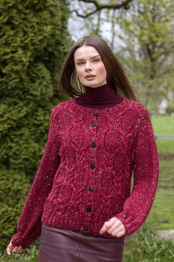79-12 Catrina cardigan dyp rød 79-12 Catrina cardigan dyp rød