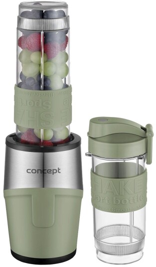 Concept SM3480 Blender - 570ml, 400ml, 500W - Grønn/Rustfritt stål Concept SM3480 Blender - 570ml, 400ml, 500W - Grønn/Rustfritt stål