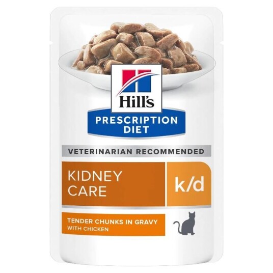 Hill's Prescription Diet k/d Kylling Våtfor til Katt 12 x 85 g for Nyresykdom