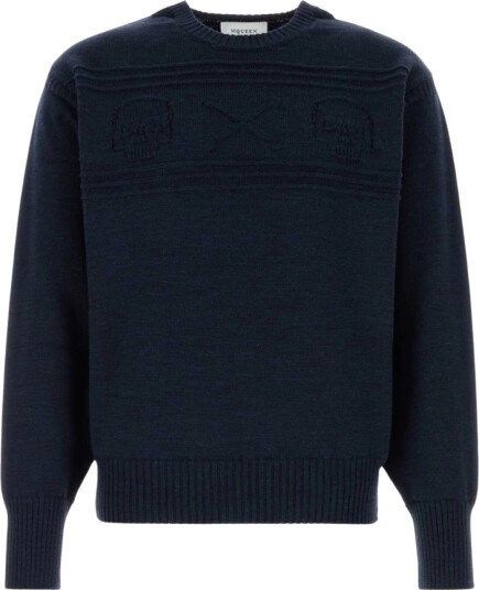Alexander McQueen Herre Strikkevarer Blå M, Alexander McQueen Herre Strikkevarer Blå M,
