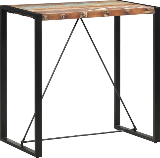 vidaXL Barbord 110x60x110 cm gjenvunnet heltre