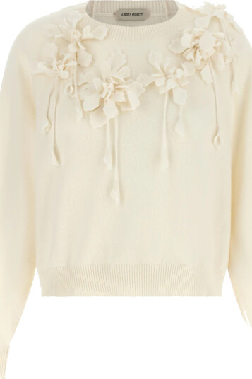Alberta Ferretti Dame Strikkevarer Beige L,