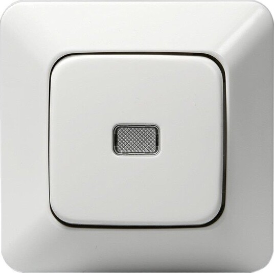 Abb Trykknapp 1466Ugl2 Innfelt, IP20, Alpinhvit Trapp