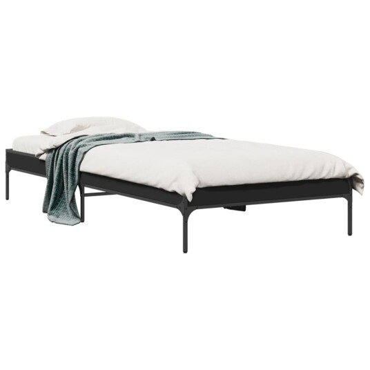 Sengeramme svart 90x190 cm konstruert tre og metall 8721012985773