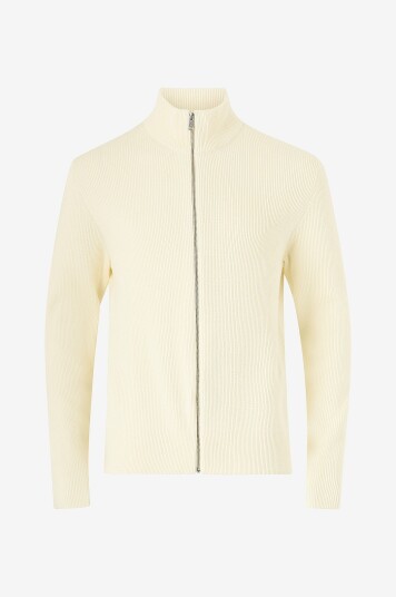 Lindbergh Kardigan Knitted Zip Hvit Lindbergh Kardigan Knitted Zip Hvit