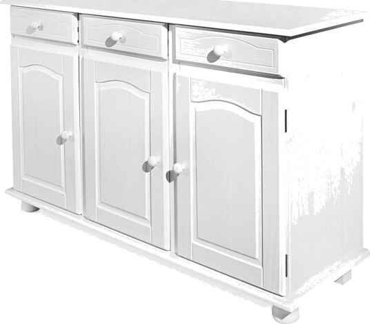 Leksand Skjenk 130 cm - Hvit