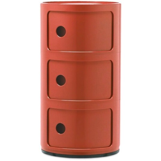 Kartell Componibili Classic Oppbevaring Med 3 Rom Oransje Kartell Componibili Classic Oppbevaring Med 3 Rom Oransje