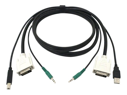 BLACK BOX video- / USB / audio-kabel - 3.05 m