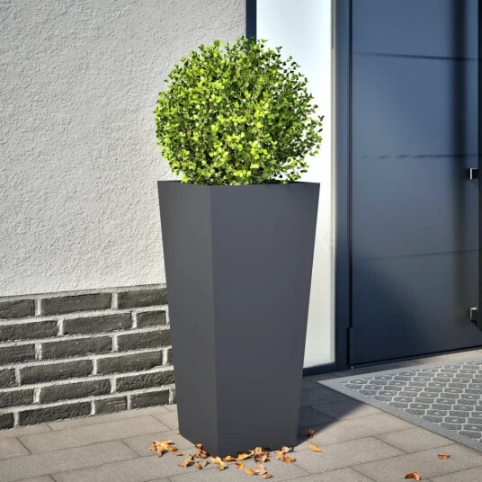 Plantekasse antrasitt 35x35x75 cm stål Plantekasse antrasitt 35x35x75 cm stål
