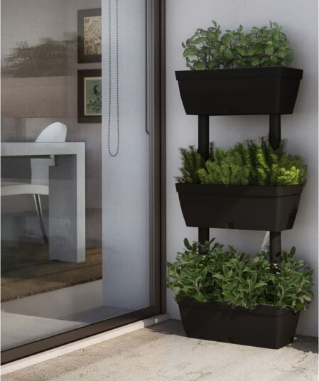 vidaXL Plantekasser 3 stk 100 cm antrasitt