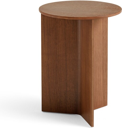 Hay - Slit Table Wood Round High Walnut Sofabord Tre Farget