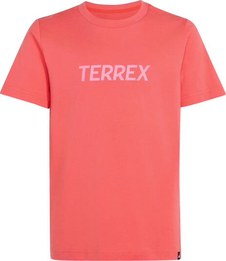 adidas Terrex K Mt Logo Tee Coral 152