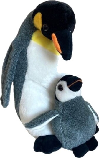Mascot Pingvin Med Barn 25 Cm